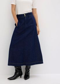 bonprix Jeansrock Midil&auml;nge, blau, Gr.50, Jeansrock Midil&auml;nge, 100% Baumwolle