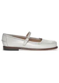 Sebago f&uuml;r Damen. 76113JW Wei&szlig;e Pop Leder Ballerinas (37.5), Wohnung, Schnalle, L&auml;ssig, Klassisch