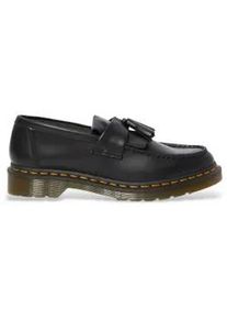 Dr. Martens Dr Martens f&uuml;r Damen. 22209001 Adrian Yellow Yellow Stitch Leder-Slipper schwarz (45), Wohnung, 1 bis 3 cm, Schn&uuml;rsenkel, L&auml;ssig