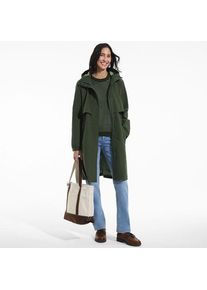 LANDS' END Verstaubarer wasserdichter Squall Regenmantel, Damen,  Gr&uuml;n, Polyester, by Lands' End