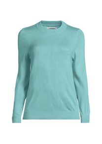 LANDS' END CashTouch Rundhalspullover, Damen,  Gr&uuml;n, Polyacryl, by Lands' End