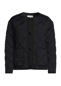 LANDS' END Kragenlose FeatherFree Steppjacke, Damen,  Schwarz, Nylon, by Lands' End