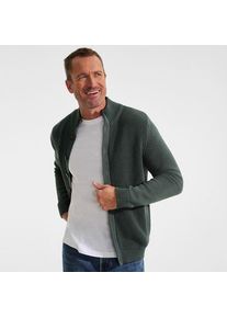 LANDS' END Cardigan mit Stehkragen DRIFTER, Herren,  Gr&uuml;n, Baumwolle, by Lands' End