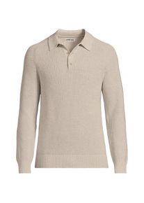 LANDS' END Polopullover Drifter, Herren,  Wei&szlig;, Baumwolle, by Lands' End