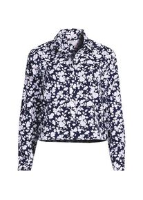 LANDS' END Kurze, b&uuml;gelfreie Hemdbluse, Damen,  Blau, Baumwolle, by Lands' End