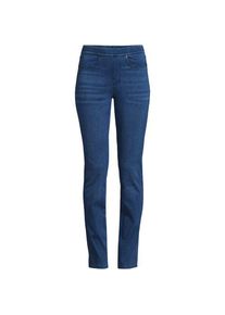 LANDS' END Mid Waist Straight Knit STARFISH Jeans, Damen,  Blau, Baumwoll-Mischung/Polyester-Mischung, by Lands' End