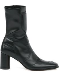 MM6 Maison Margiela Stiefel - Black Leather Ankle Boots - Gr. 37 (EU) - in Schwarz - f&uuml;r Damen
