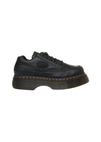 Dr. Martens Low-Top Sneaker - Pebbled Leather Black Platform Lace-Up Shoes - Gr. 40 (EU) - in Schwarz - f&uuml;r Damen