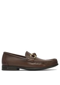 Salvatore Ferragamo Loafer - Brown Leather Loafers With Decorative Buckle - Gr. 5 - in Braun - f&uuml;r Damen