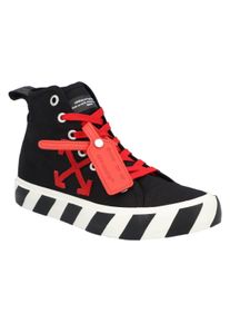 Off-White Low-Top Sneaker - Vulcanized Hi Black Red Canvas Sneakers - Gr. 42 (EU) - in Schwarz - f&uuml;r Damen