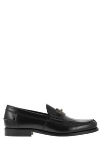 Tod's Tod's Loafer - Leather Loafer With Iconic Metal T Accessory - Gr. 10_5 - in Schwarz - f&uuml;r Damen