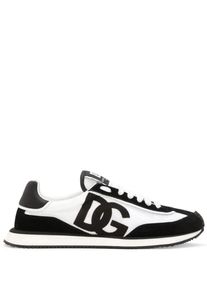 Dolce & Gabbana Dolce&Gabbana Low-Top Sneaker - Soft Suede Sneakers With Bold Logo - Gr. 44 (EU) - in Schwarz - f&uuml;r Damen