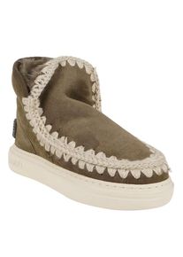 mou Stiefel - Eskimo Sneakers With Plush Sheepskin Lining - Gr. 40 (EU) - in Grau - f&uuml;r Damen