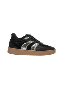 Crime London Low-Top Sneaker - Ponyskin Sneakers - Gr. 38 (EU) - in Schwarz - f&uuml;r Damen