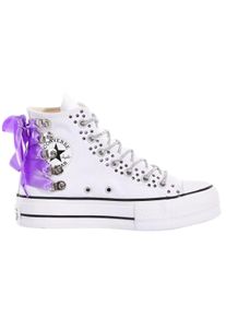 Converse Low-Top Sneaker - Platform White, Violet - Gr. 40 (EU) - in Wei&szlig; - f&uuml;r Damen