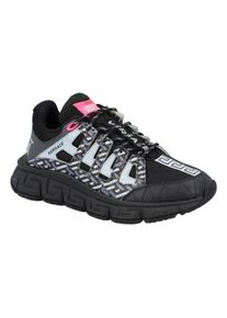 Versace Low-Top Sneaker - Trigreca 'La Greca - Black Pink' - Gr. 44 (EU) - in Schwarz - f&uuml;r Damen