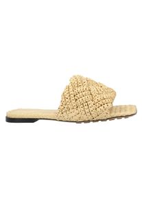 Bottega Veneta Sandalen - Lido Flat Sandal - Gr. 37,5 (EU) - in Beige - f&uuml;r Damen