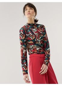 Walbusch Stehbundshirt Moiree Blume