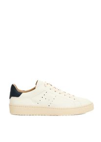 Hogan Low-Top Sneaker - Cassetta Pelle Bianco Sneakers With Contrasting Bl - Gr. 10 - in Beige - f&uuml;r Damen