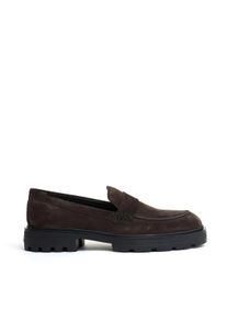 Hogan Loafer - Mocassino Camoscio Marrone Carroarmato - Gr. 7_5 - in Braun - f&uuml;r Damen
