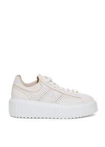 Hogan Low-Top Sneaker - H Stripes Sneakers With Chunky Platform Sole - Gr. 37 (EU) - in Wei&szlig; - f&uuml;r Damen