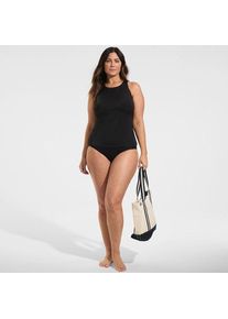 LANDS' END Mid Waist Bikinihose, Damen,  Schwarz, Nylon-Mischung, by Lands' End