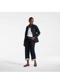 LANDS' END Lands' End x Lulu Guinness Weite Jeans mit Umschlag, Damen,  Blau, Baumwolle/Baumwoll-Mischung, by Lands' End