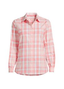LANDS' END Lange leichte Flanellbluse, Damen,  Pink, by Lands' End