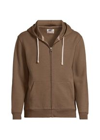 LANDS' END Serious Sweats Kapuzenjacke, Herren,  Braun, Baumwoll-Mischung/Polyester-Mischung, by Lands' End