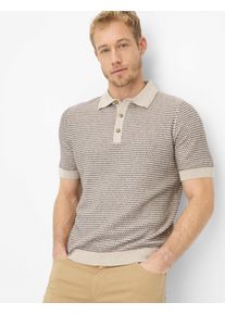 Brax Herren Strickpolo Style PASCAL beach, Beige, Gr. L