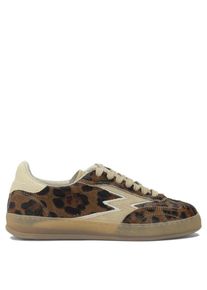 Moaconcept Low-Top Sneaker - Leopard Print Leather Sneakers With Translucent So - Gr. 39 (EU) - in Beige - f&uuml;r Damen
