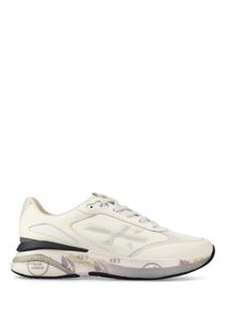 Premiata Low-Top Sneaker - Low-Top White Sneakers With Leather - Gr. 41 (EU) - in Grau - f&uuml;r Damen