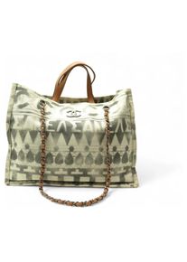 Chanel Crossbody Bags - Chanel DEAUVILLE ILIAD MM GRAUER CANVAS SHOPPING-T - Gr. unisize - in Grau - f&uuml;r Damen