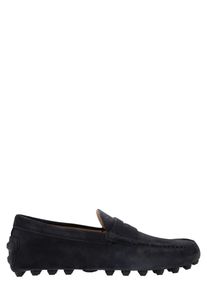 Tod's Tod's Loafer - Gommino Suede Moccasin With Rubber Stud Sole - Gr. 7_5 - in Blau - f&uuml;r Damen