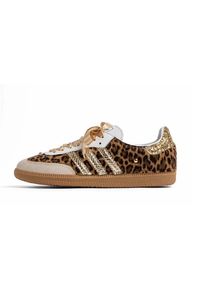 Adidas Low-Top Sneaker - Leopard Print Samba Custom Sneakers - Gr. 41_1_3 - in Braun - f&uuml;r Damen