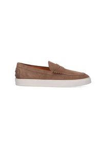 Tod's Tod's Loafer - Suede Slip-On Moccasins With Rounded Toe - Gr. 7_5 - in Braun - f&uuml;r Damen