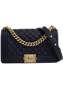 Chanel Hobo Bags - Old Medium Quilted Caviar Boy Flap - Gr. unisize - in Blau - f&uuml;r Damen