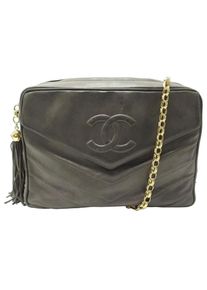 Chanel Crossbody Bags - VINTAGE Chanel HANDTASCHE MIT KAMERA-LOGO CC GRAUE - Gr. unisize - in Grau - f&uuml;r Damen