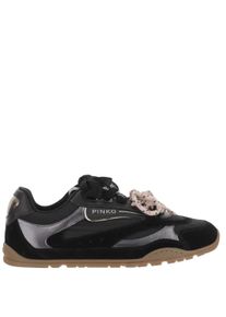 Pinko Low-Top Sneaker - Two-Tone Structured Sneakers With Contrasting Deta - Gr. 36 (EU) - in Schwarz - f&uuml;r Damen