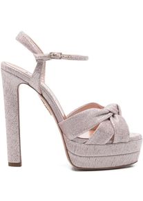Aquazzura Sandalen - High Block Heel Platform Sandals - Gr. 37 (EU) - in Rosa - f&uuml;r Damen