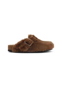 Birkenstock Slipper & Pantoletten - Plush Shearling Slippers - Gr. 38 (EU) - in Braun - f&uuml;r Damen