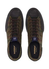 Superga Low-Top Sneaker - Patchwork Khaki Tartan Low-Top Sneakers - Gr. 45 (EU) - in Schwarz - f&uuml;r Damen