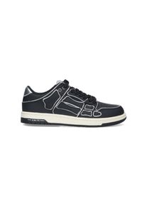 Amiri Low-Top Sneaker - Low-Top Black Leather Sneakers With Silver Detaili - Gr. 45 (EU) - in Schwarz - f&uuml;r Damen