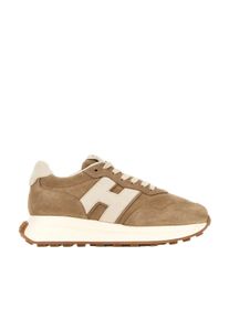 Hogan Low-Top Sneaker - H641 H Patch Sneakers - Gr. 35 (EU) - in Beige - f&uuml;r Damen