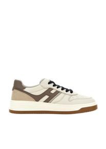 Hogan Low-Top Sneaker - Refined Ivory Lace-Up Shoes With Suede Accents - Gr. 8 - in Beige - f&uuml;r Damen