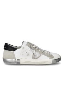 Philippe Model Low-Top Sneaker - Low-Top Leather Sneakers With Suede Overlays - Gr. 40 (EU) - in Grau - f&uuml;r Damen