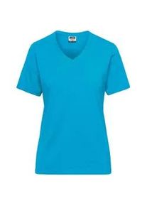 James Nicholson Daiber Damen BIO Workwear T-Shirt JN1807 | turquoise | 4XL - turquoise