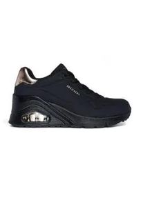 Skechers f&uuml;r Damen. 177520 Turnschuhe Uno Wedge Hi Steps schwarz (38), 3 bis 5 cm, Schn&uuml;rsenkel, L&auml;ssig