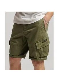 Superdry f&uuml;r Herren. M7110300A Cargo-Shorts aus Bio-Baumwolle Core gr&uuml;n (28), L&auml;ssig, Nachhaltig