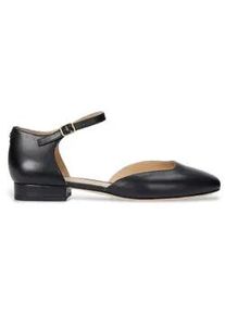 Lauren Ralph Lauren f&uuml;r Damen. 802961793001 Emellie Ledersandalen schwarz (38), Wohnung, 1 bis 3 cm, Schnalle, L&auml;ssig, Party, Klassisch